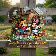 Load image into Gallery viewer, "Annoying Each Other Since 1995" - Lively Countryside Life Metal Sign - Personalized Gift for Couples

