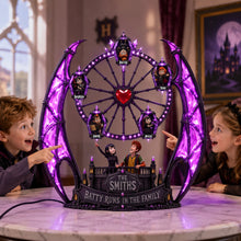 Load image into Gallery viewer, "Batty Runs In The Family" - Halloween Family Light Box - Customizable Gift for Your Spooky Family
