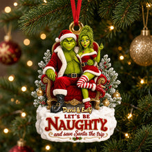 Load image into Gallery viewer, Let's Be Naughty Christmas Ornament - Personalized Gift for Couples
