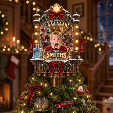 Load image into Gallery viewer, “Merry Christmas, AAAAAH!” - Classic Christmas Comedy Tree Topper | Personalized Gift for Family &amp; Friends Ornament PopCulturePrints
