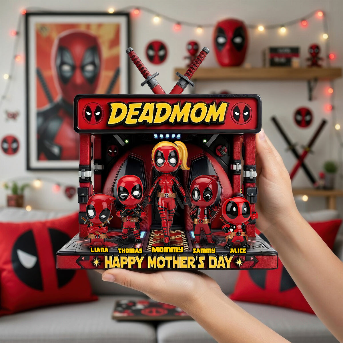 Celebrate Mom's Superpowers! Personalized Mother’s Day Hero Squad Acrylic Plaque Shaped Plaques PopCulturePrints