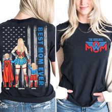 Load image into Gallery viewer, &quot;The Best Mom Ever&quot; - Personalized Wonder Woman Shirt - Gift for Mom and Grandma Shirts PopCulturePrints
