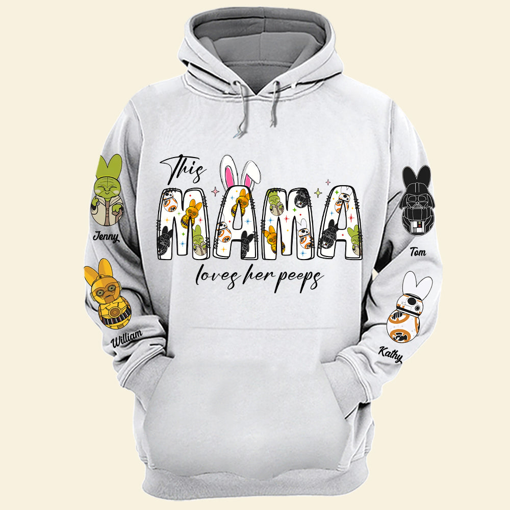 This Mama Loves Her Peeps - Personalized Easter Day Sweatshirt AOP Products PopCulturePrints