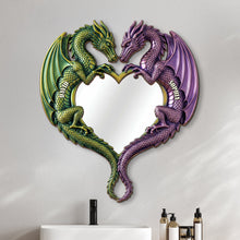 Load image into Gallery viewer, “Together Forever” - Fantasy Dragon Couple Mirror - Personalized Gift for Couples Mirror PopCulturePrints
