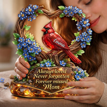 Load image into Gallery viewer, Always Loved, Never Forgotten - Personalized Acrylic Plaque for Mom Shaped Plaques PopCulturePrints
