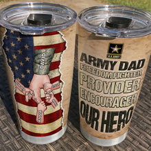 Load image into Gallery viewer, Custom Military Dad Tumbler - Personalized Hero Gift Tumbler Cup PopCulturePrints
