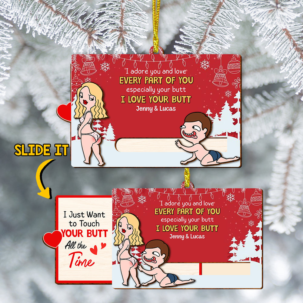 Romantic Personalized Slider Ornament for Couples | Unique Valentine's Day Gifts Ornament PopCulturePrints