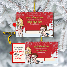 Load image into Gallery viewer, Romantic Personalized Slider Ornament for Couples | Unique Valentine&#39;s Day Gifts Ornament PopCulturePrints
