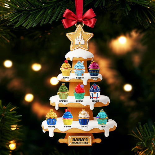 Sweet Cupcakes Christmas Ornament - A Personalized Gift for Grandmas Who Bake Ornament PopCulturePrints