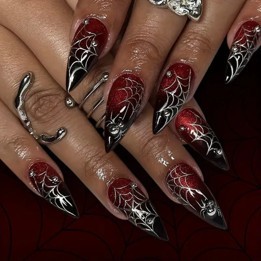 “Spook Your Style!” - Almond Shaped Halloween Press-On Nails - Personalized Gift for Her Press-On Nails PopCulturePrints