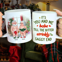 Load image into Gallery viewer, Funny Personalized Couple Christmas Mug - Wrinkly &amp; Saggy End | Valentine&#39;s Day Gifts Coffee Mug PopCulturePrints
