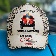 Load image into Gallery viewer, Personalized Jeep Girl Cap - Sorta Sweet Sorta Savage
