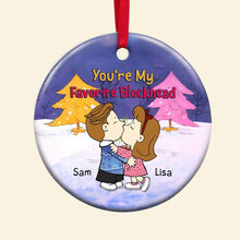 Load image into Gallery viewer, Personalized Romantic Christmas Ornament for Couples | Custom Ceramic Gift | Valentine&#39;s Day Gifts Ornament PopCulturePrints
