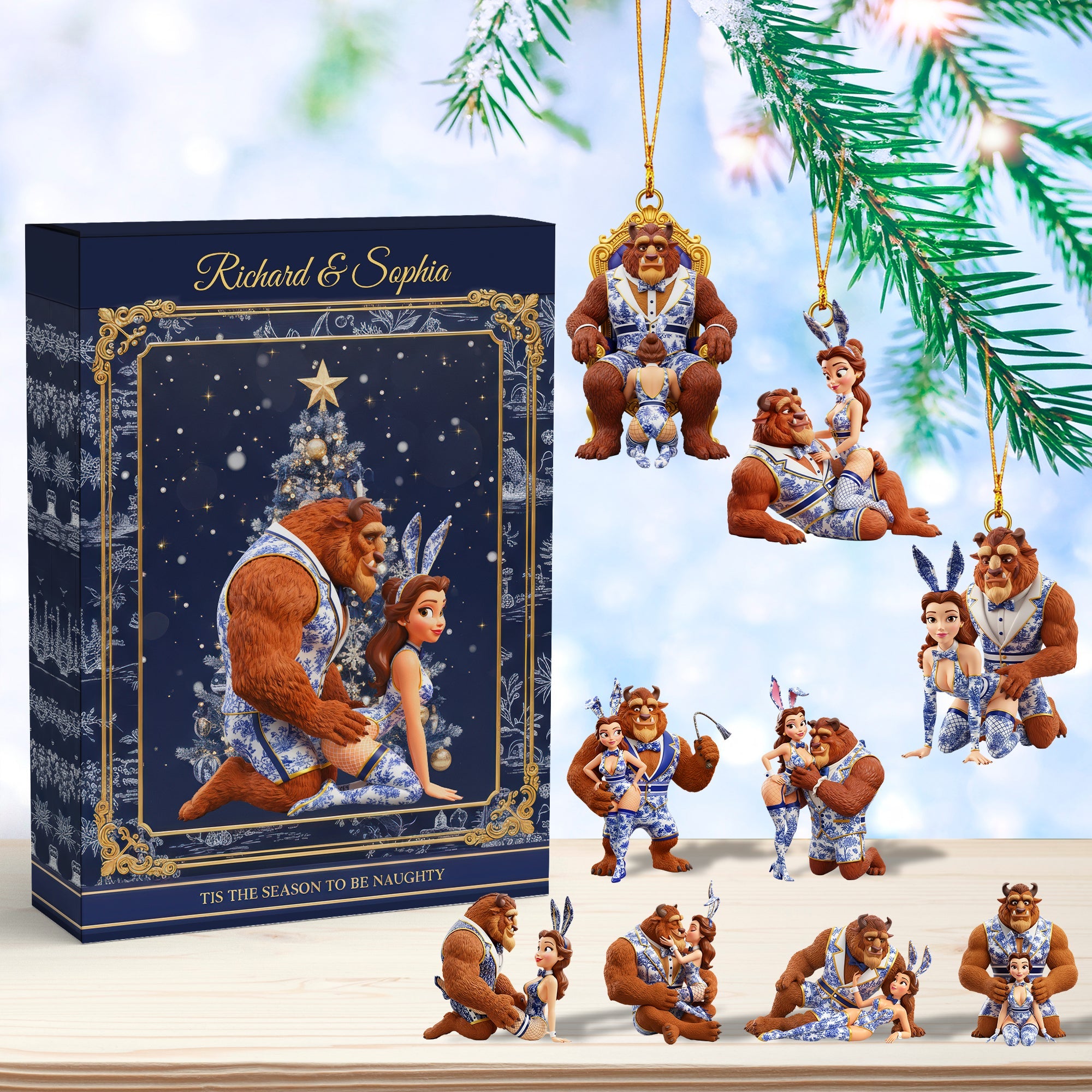 Naughty Couple Acrylic Blind Box - A Fun Personalized Gift for Couples Advent Calendar PopCulturePrints