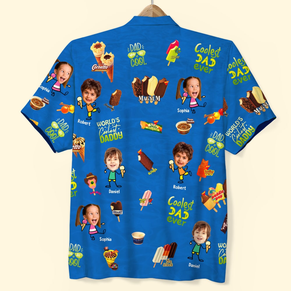 Personalized Hawaiian Shirt for Dad with Custom Photos Hawaiian Shirts PopCulturePrints