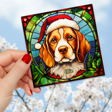 Load image into Gallery viewer, Personalized Beagle Dog Lover Christmas Suncatcher Ornament
