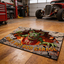 Load image into Gallery viewer, Rev up Your Entrance: Playful Hot Rod Garage Doormat - Personalized Gifts for Hot Rod Lovers
