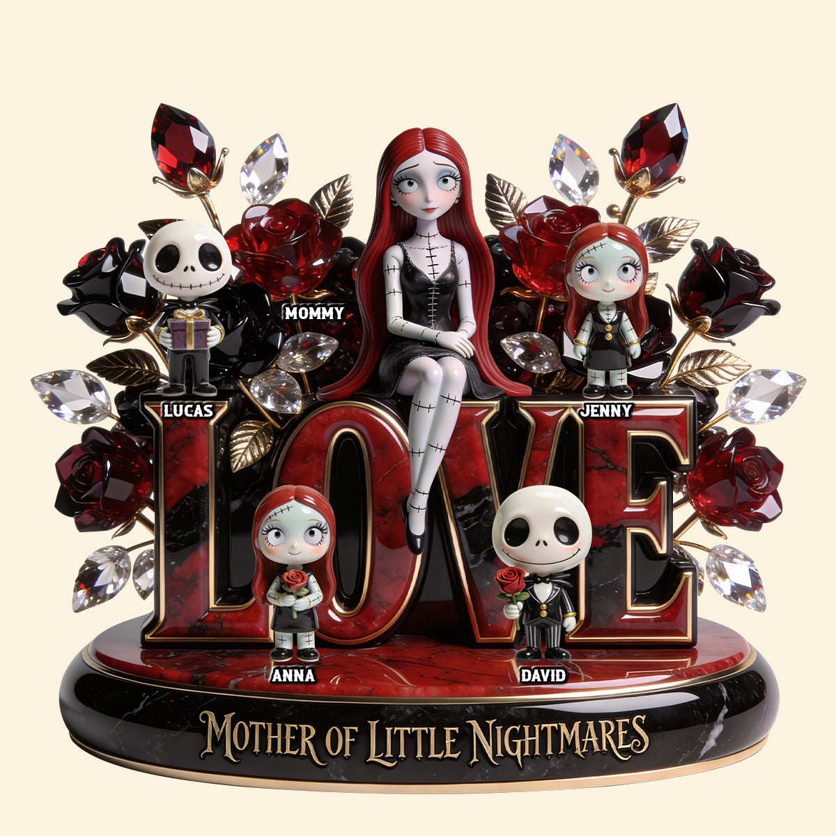 "Love is Eternal" - Customized Love Mom Forever Acrylic Plaque - Personalized Gift for Mom, Grandma, and More Shaped Plaques PopCulturePrints
