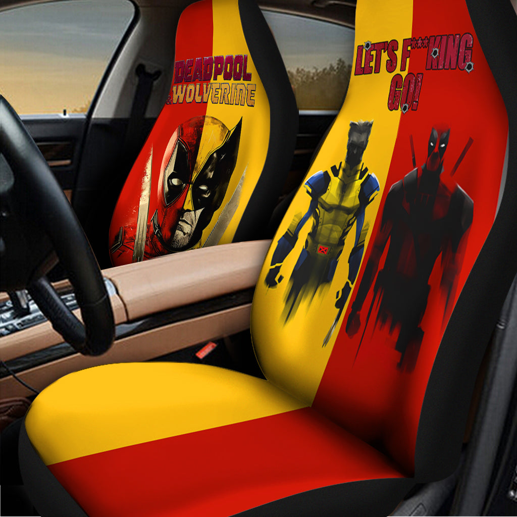 Let's Go! - Deadpool & Wolverine Car Seat Covers