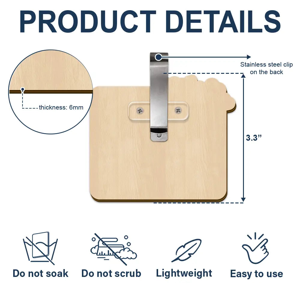 Drive Safe Daddy, We Love You - Personalized Custom Shaped Car Visor Clip Car Visor Clip PopCulturePrints