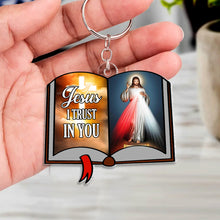 Load image into Gallery viewer, Personalized Jesus Keychain - I Trust In You Keychains PopCulturePrints
