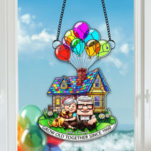 Load image into Gallery viewer, &quot;Grow Old Together&quot; - Personalized Suncatcher for Anniversary Gifts to Cherished Couples Ornament PopCulturePrints
