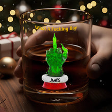 Load image into Gallery viewer, What A Fucking Day - Funny Round Glass - Personalized Christmas Gift for Him/Her Glass PopCulturePrints
