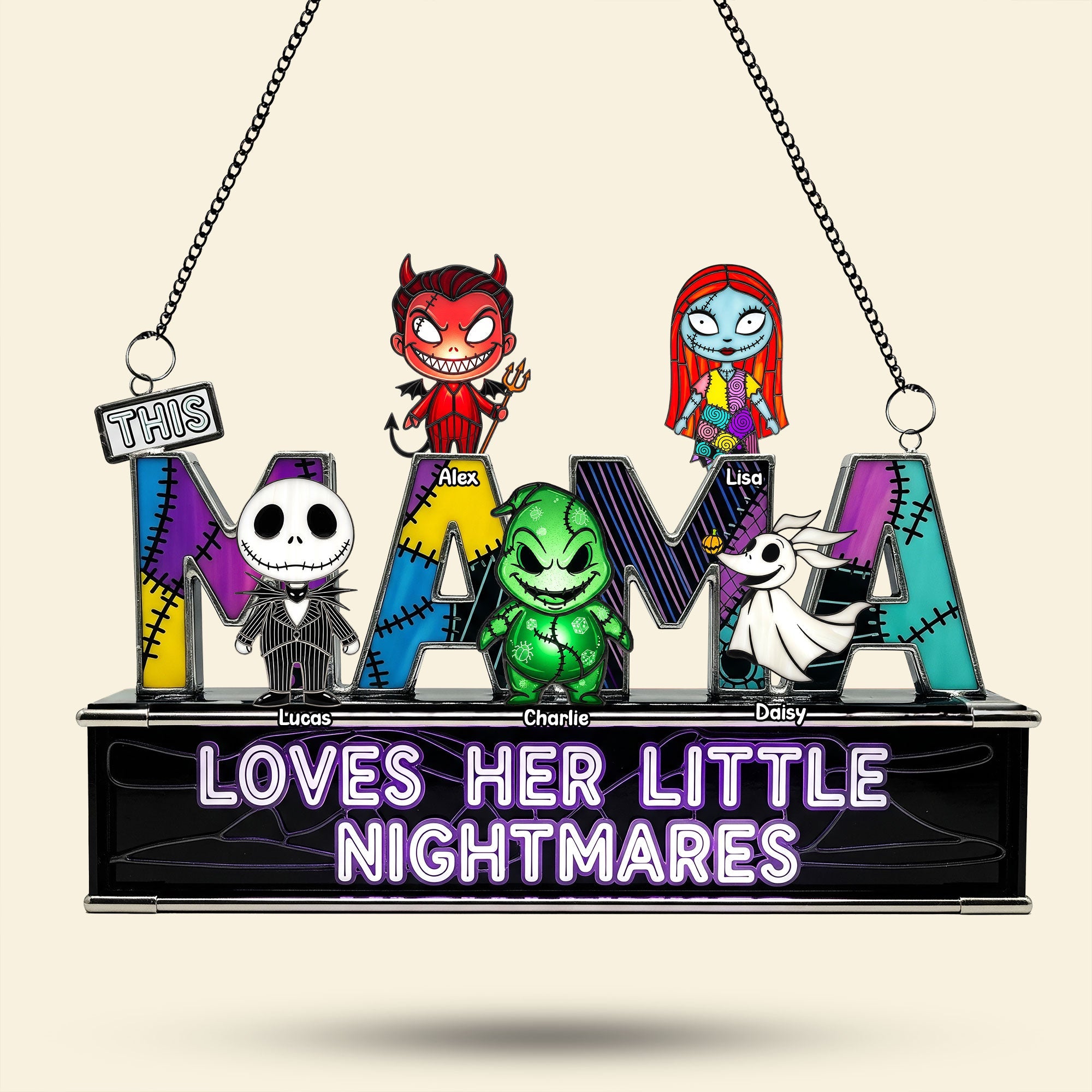 "This Mama Loves Her Little Nightmares" - Personalized Suncatcher, Gift for Moms and Kids Ornament PopCulturePrints