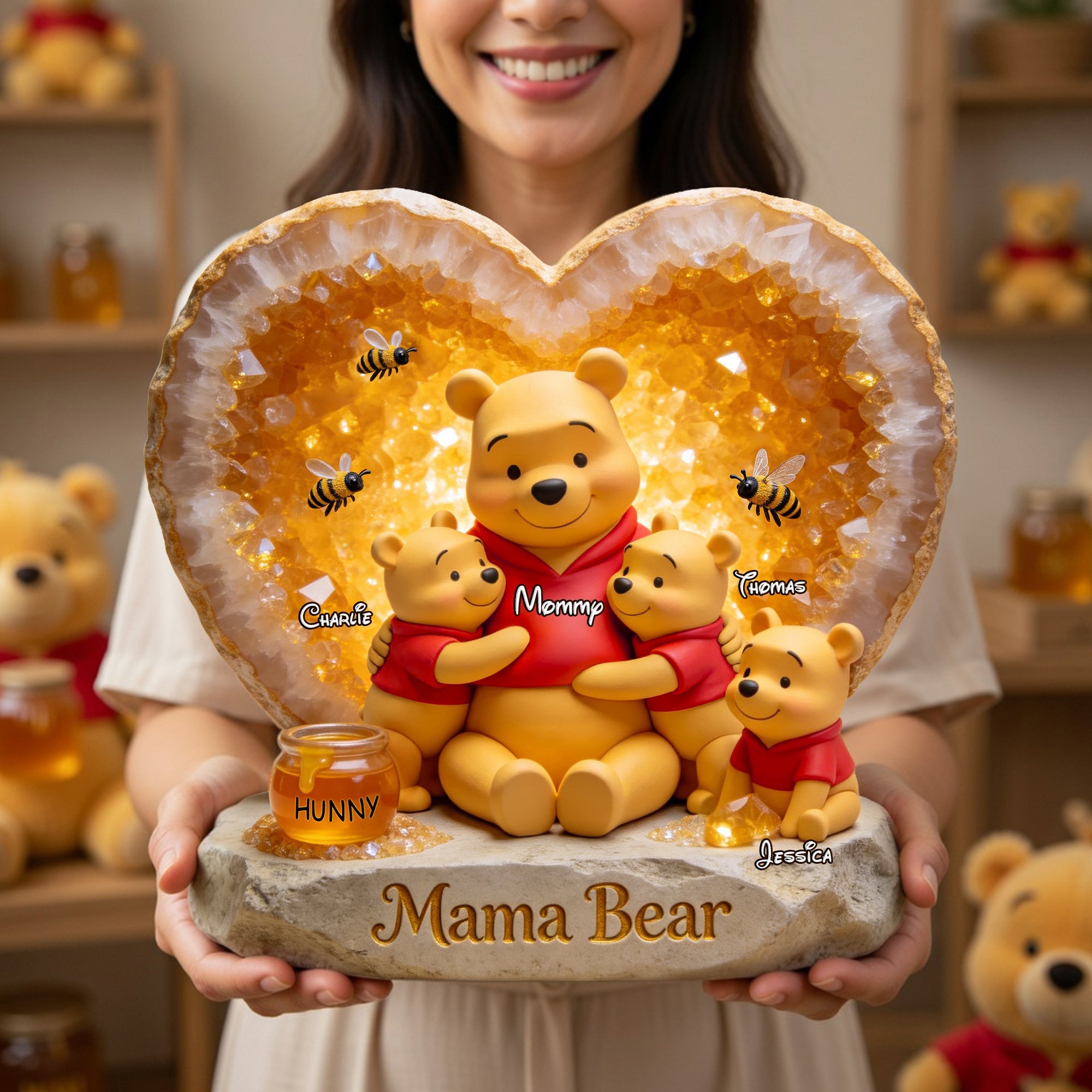 "A Loving Reminder of Family Bond", Personalized Cuddle Time Acrylic Plaque - Perfect Gifts for Mom, Grandma & More Shaped Plaques PopCulturePrints