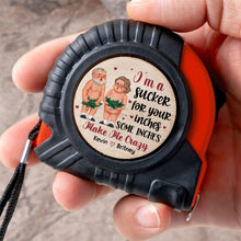 Load image into Gallery viewer, Personalized Couple's Tape Measure - Make Me Crazy Tape Measures PopCulturePrints
