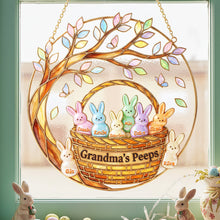 Load image into Gallery viewer, Grandma's Peeps Easter Suncatcher Ornament - A Personalized Gift for Grandmothers Ornament PopCulturePrints

