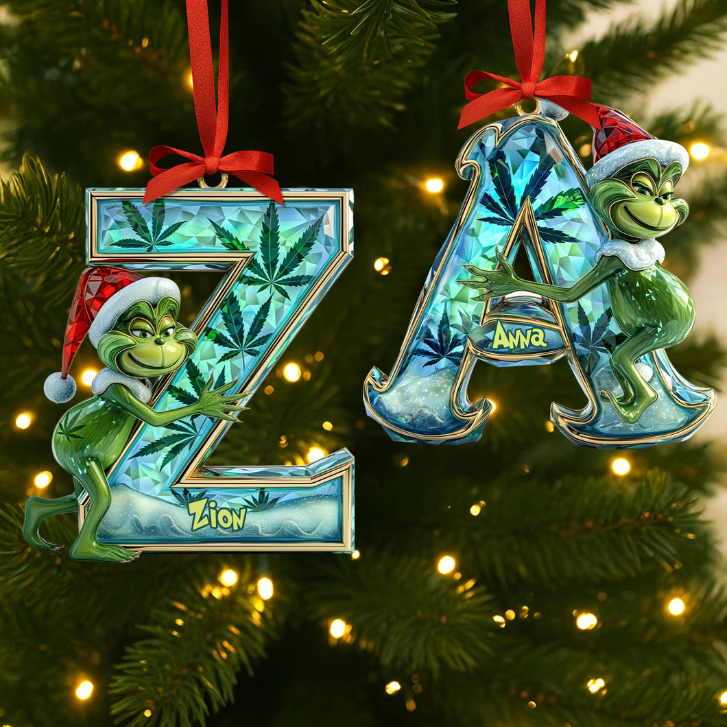 “Spread Holiday Cheer!” - Funny Green Guy Ornament - Custom Letter Gifts for Loved Ones Ornament PopCulturePrints