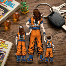 Load image into Gallery viewer, "Empowered Warrior Mom: A Tribute to Love" - Ultimate Warrior Mom Keychain - Personalized Gift for Mom, Grandma &amp; More Keychains PopCulturePrints
