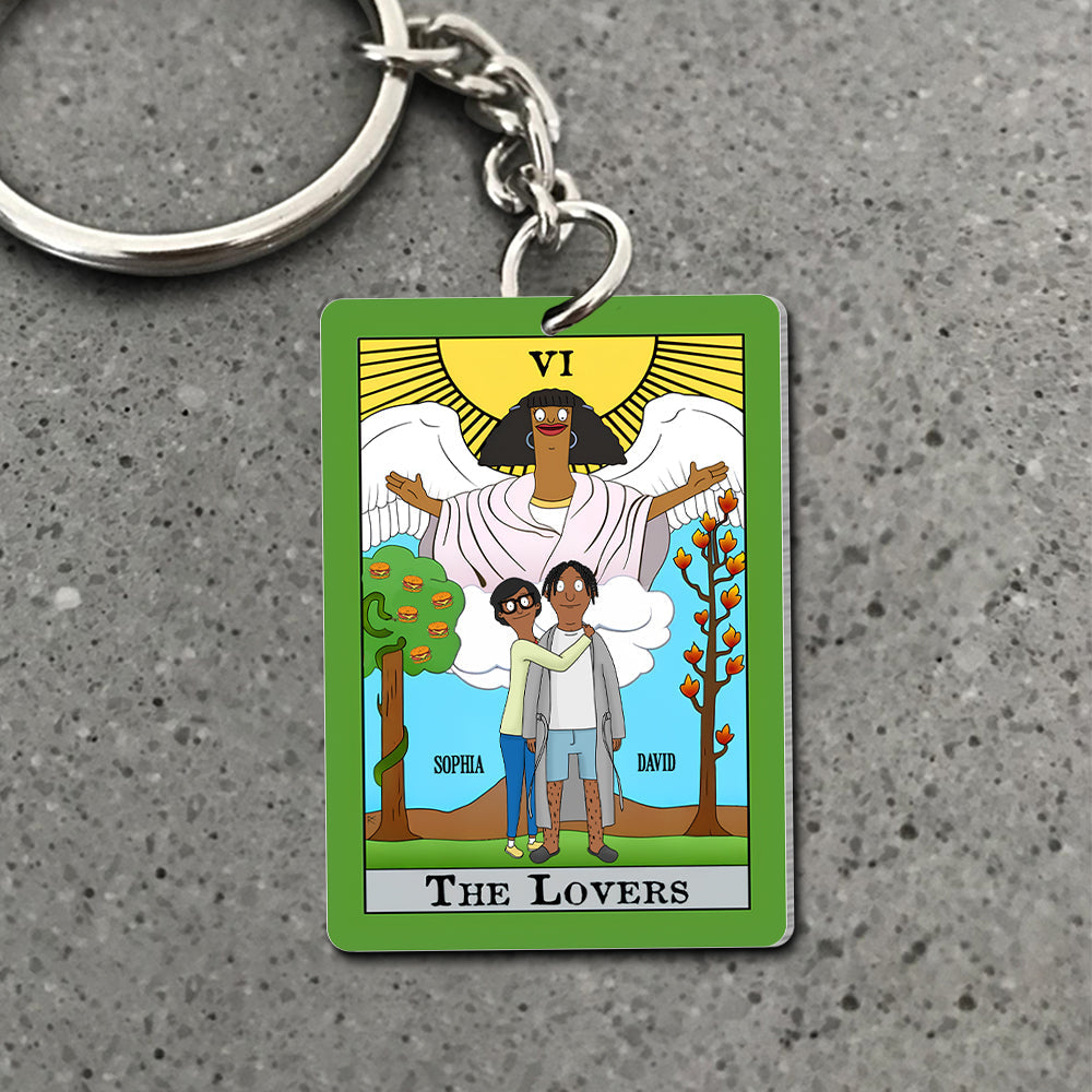 Personalized Couple Keychain - The Lovers Keychains PopCulturePrints