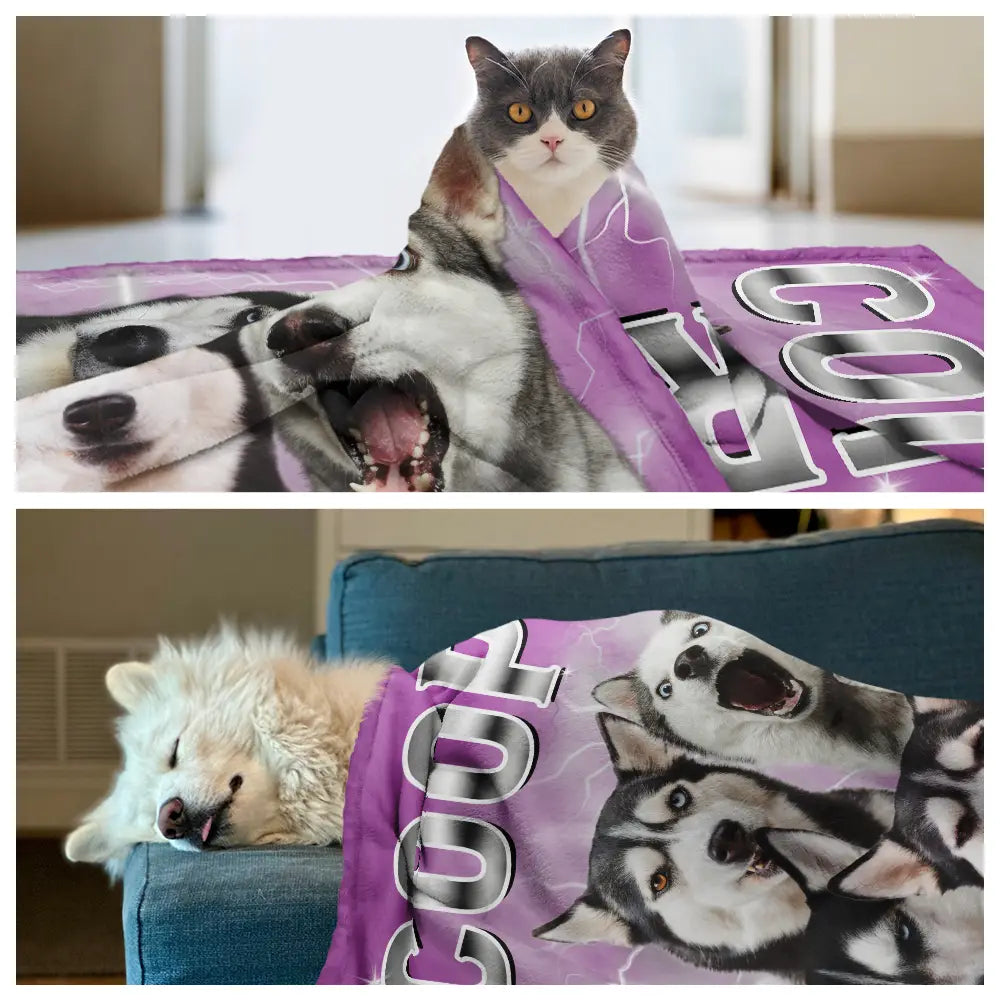Unleash the Laughter with This Custom Photo of Your Pets - Personalized Pet Blanket for Dog Lovers Pet Blanket PopCulturePrints