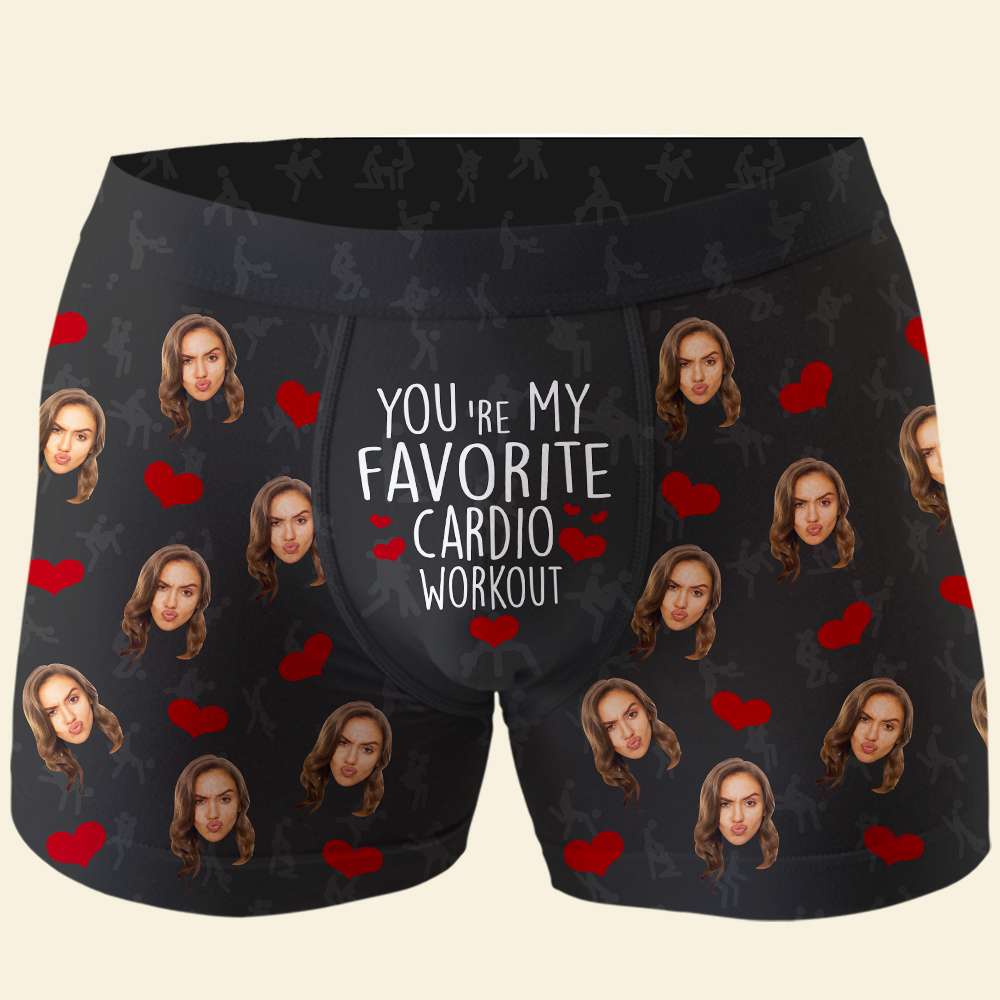 You're My Favorite Cardio Workout - Personalized Couple Boxer Briefs Boxer Briefs PopCulturePrints