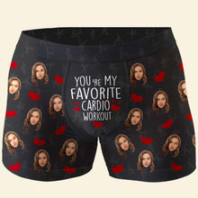 Load image into Gallery viewer, You're My Favorite Cardio Workout - Personalized Couple Boxer Briefs Boxer Briefs PopCulturePrints
