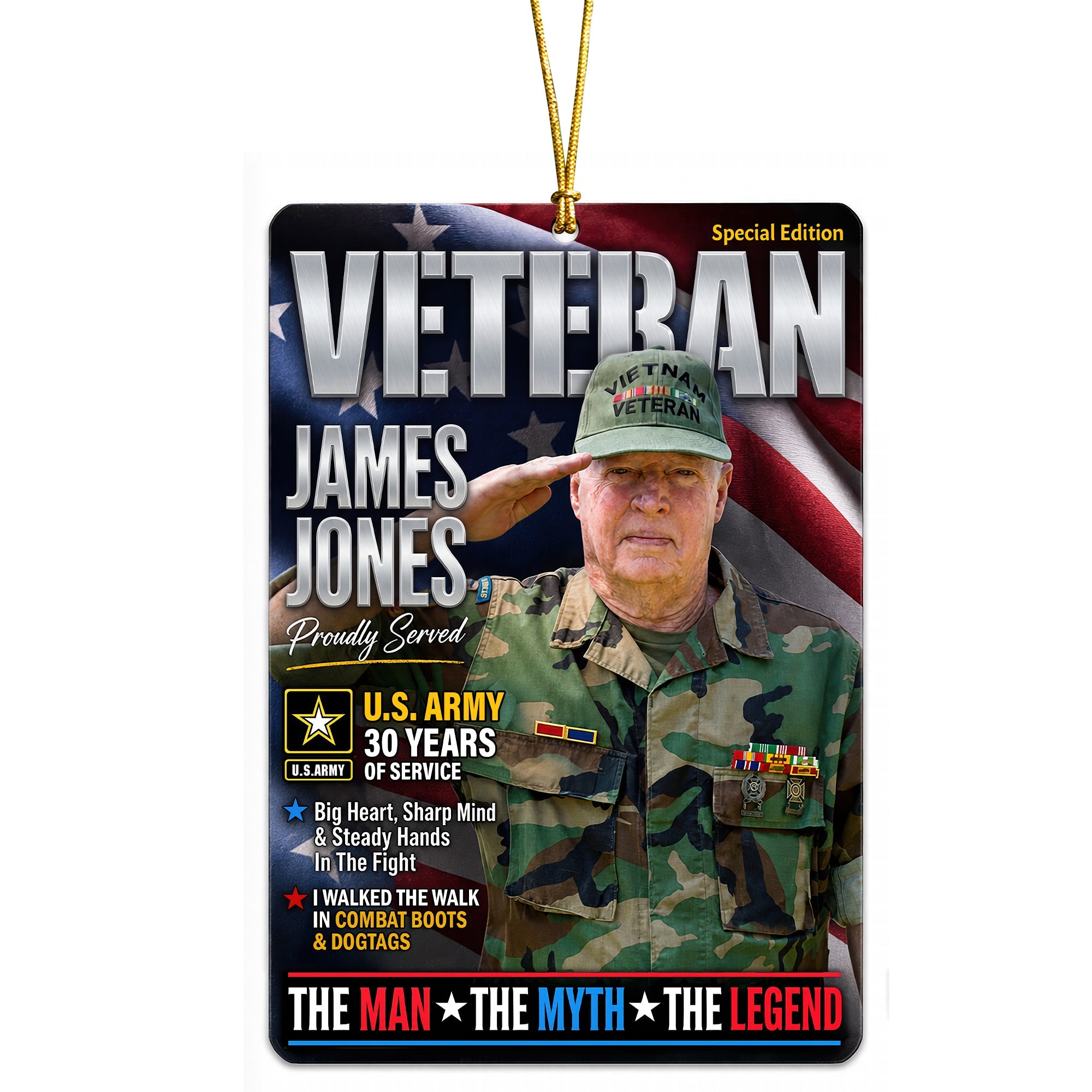 Military Honors Acrylic Ornament - Custom Photo Christmas Gifts For Veterans 05huqn260826 Ornament PopCulturePrints