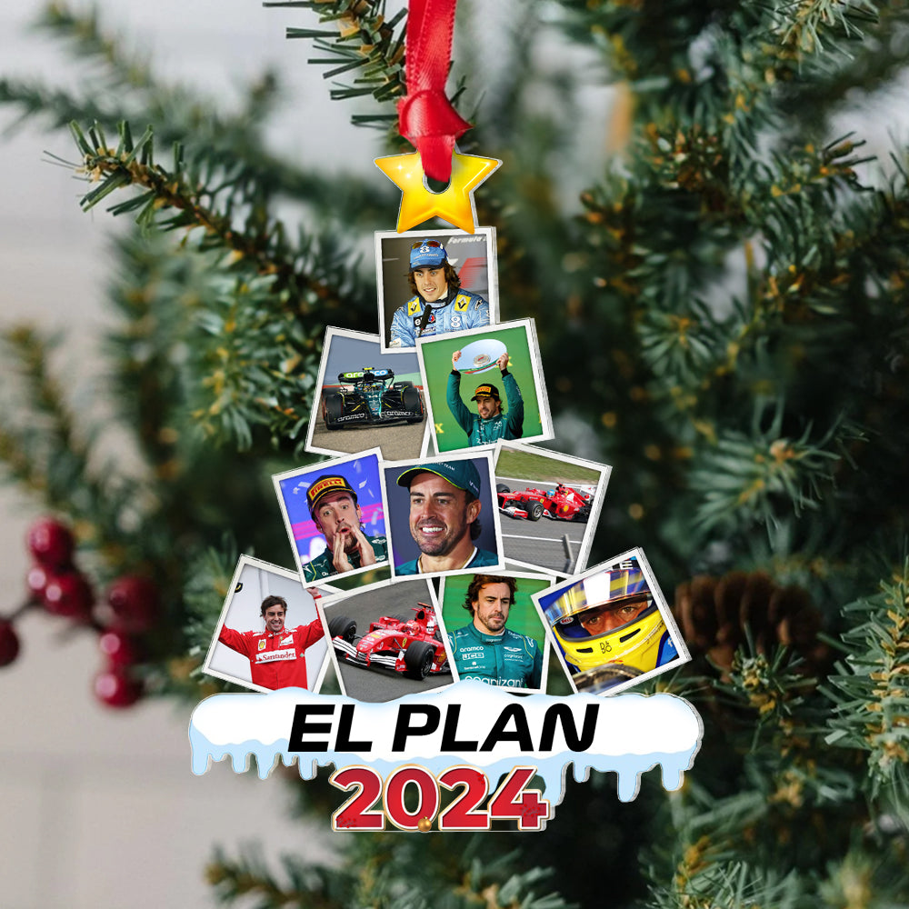 Custom Racing Fan Christmas Ornament - El Plan 2024