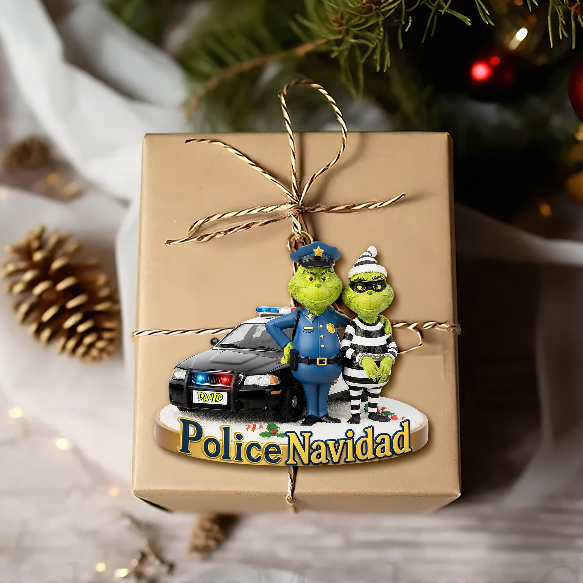 Personalized Police Ornament - A Unique Christmas Gift for Police Officers Ornament PopCulturePrints