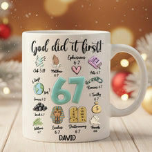Load image into Gallery viewer, God Did It First! - Personalized Christian Coffee Mug for Faith Lovers Coffee Mug PopCulturePrints
