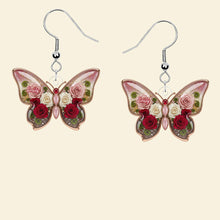 Load image into Gallery viewer, “Embrace Nature's Beauty” - Birth Month Flower Butterfly Acrylic Earrings - Personalized Gift for Her Earrings PopCulturePrints
