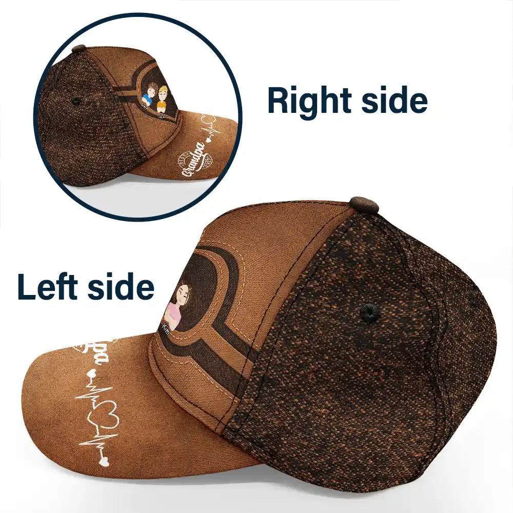 Best Grandpa Ever - Personalized Classic Cap for Dad, Granddad, or Pet Lover Classic Cap PopCulturePrints