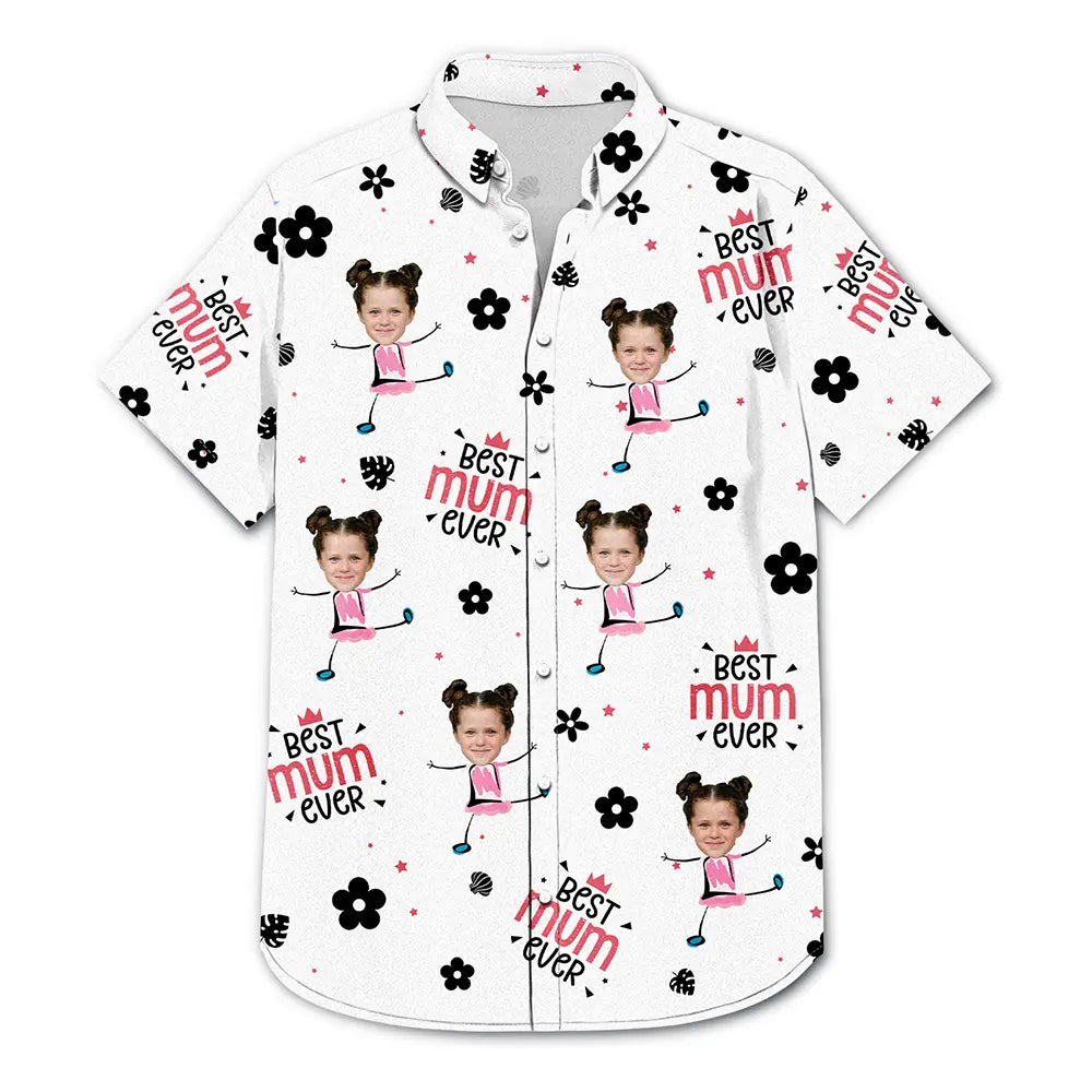 The Best Mom Ever - Custom Photo Hawaiian Shirt for Mother's Day Gifts Hawaiian Shirt PopCulturePrints