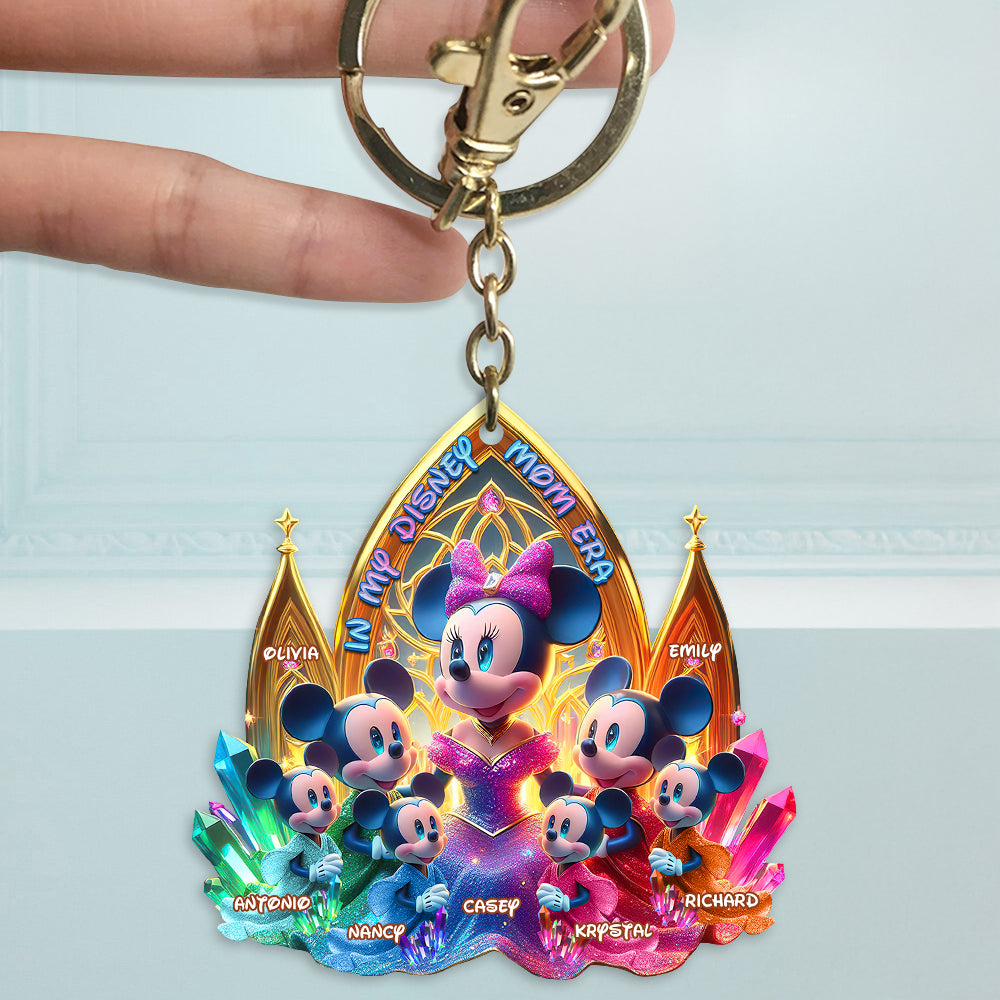 "Mom Runs On Coffee and Magic" - Magical Mouse Keychain, Personalizable Gift for Mom, Grandma, and More Keychains PopCulturePrints