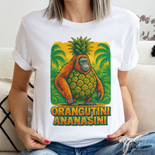 Load image into Gallery viewer, “Orangutini Ananasini: A Fun Twist on Jungle Vibes” - Custom Tee for Kids - Personalized Gift for Birthdays, Holidays, and Special Occasions Shirts PopCulturePrints
