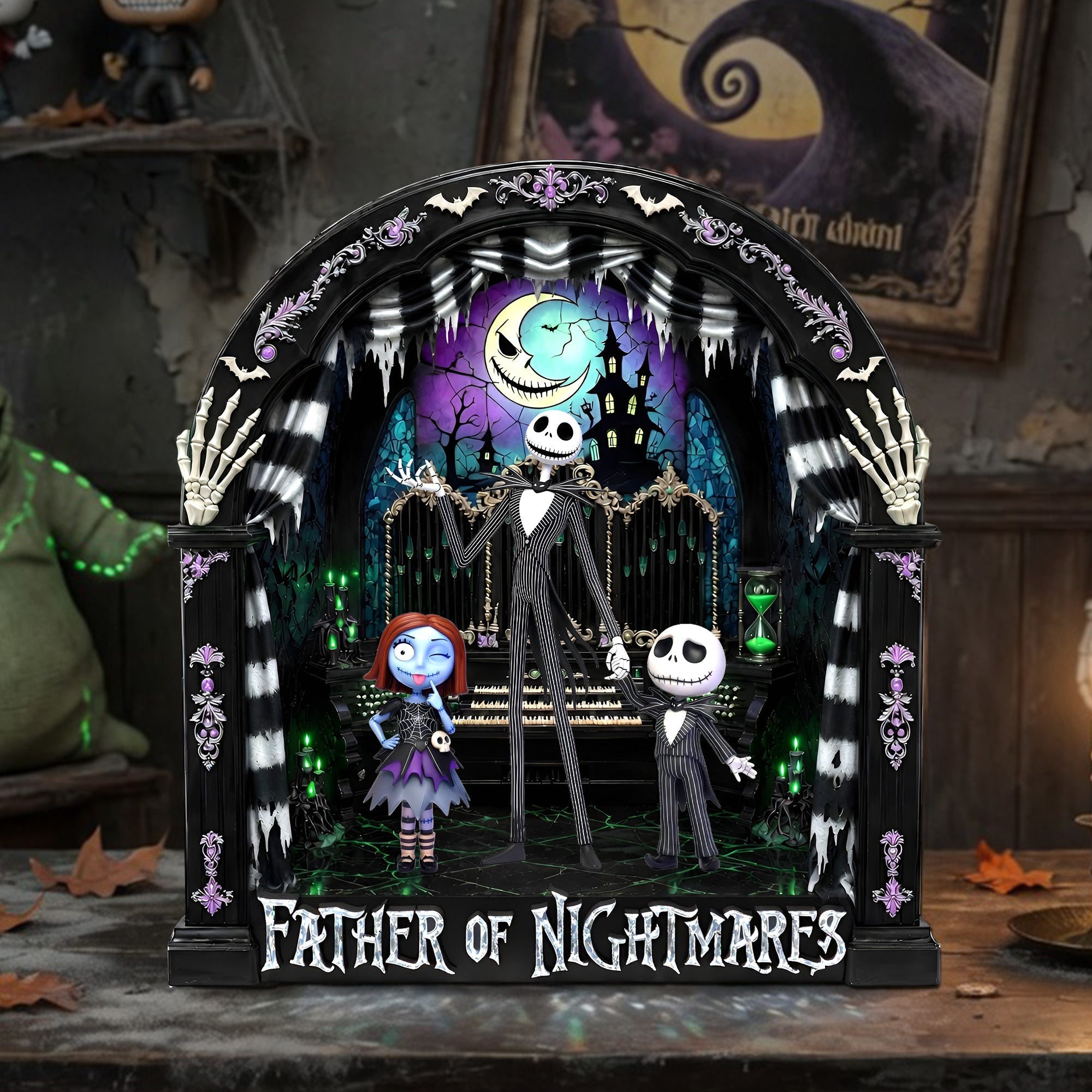 “Spooky Vibes for Dads and Kids” - Personalized Spooky Dad And Kids Acrylic Plaque - Gift for Dads, Grandpas, and Kids Shaped Plaques PopCulturePrints