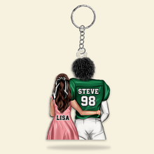 Load image into Gallery viewer, Personalized Couple Keychain - A Unique Gift for Lovers Keychains PopCulturePrints
