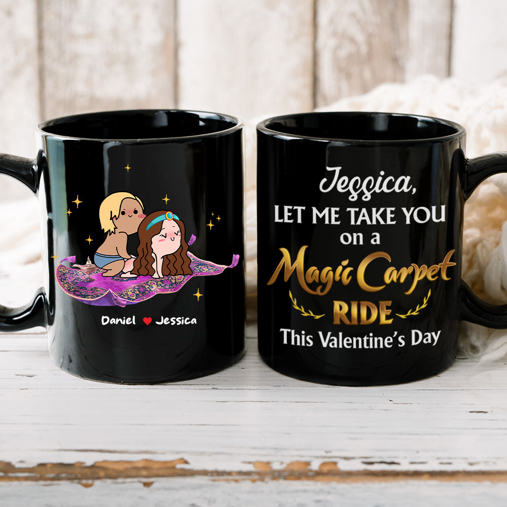 Personalized Magic Carpet Ride Couple Mug - Unique Valentine's Day Gifts for Couples Coffee Mug PopCulturePrints