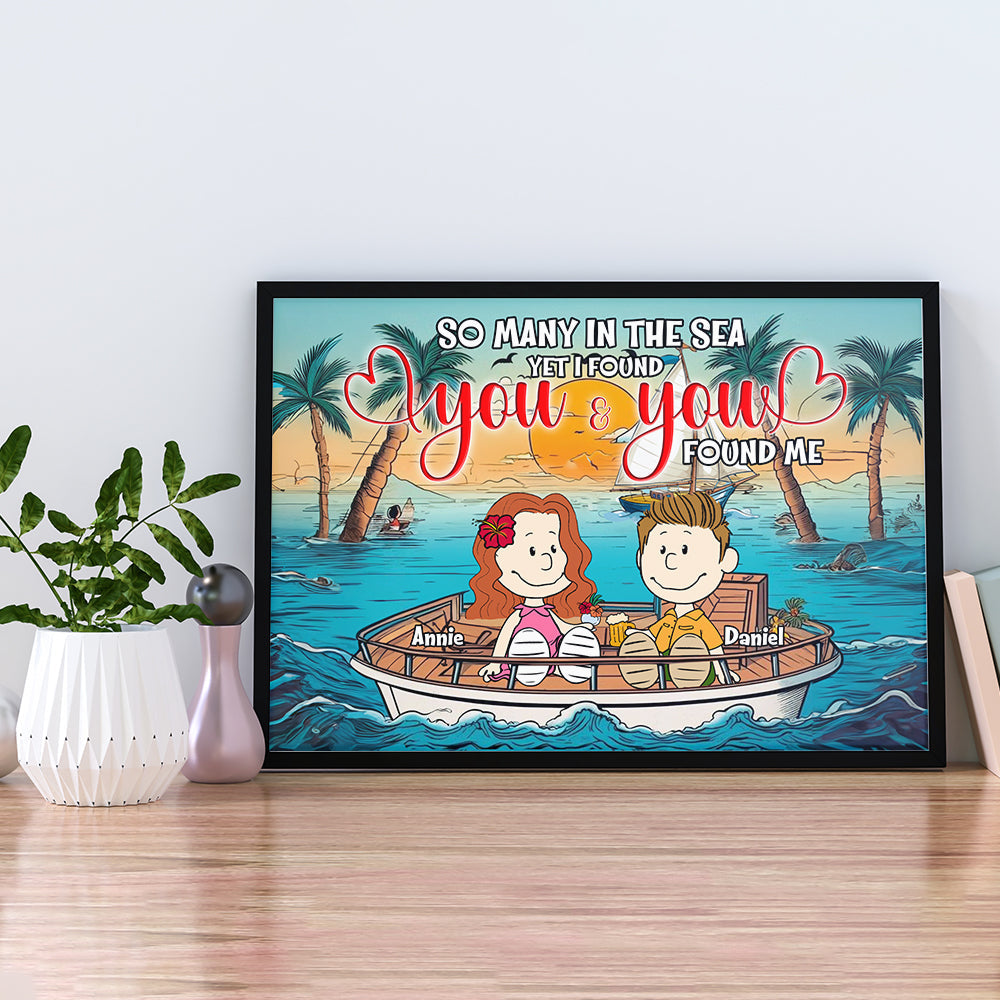 Custom Canvas Print for Couples - Relaxing Together at Sea Poster & Canvas PopCulturePrints